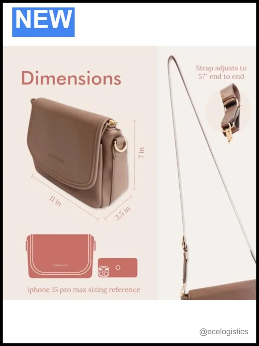 Vegan Leather Crossbody Sling Bag with Matching Wallet & Key Fob